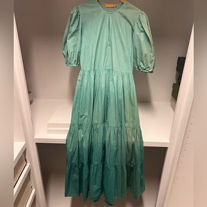 Light green Oliphant Puff Sleeve Maxi Dress Size Small